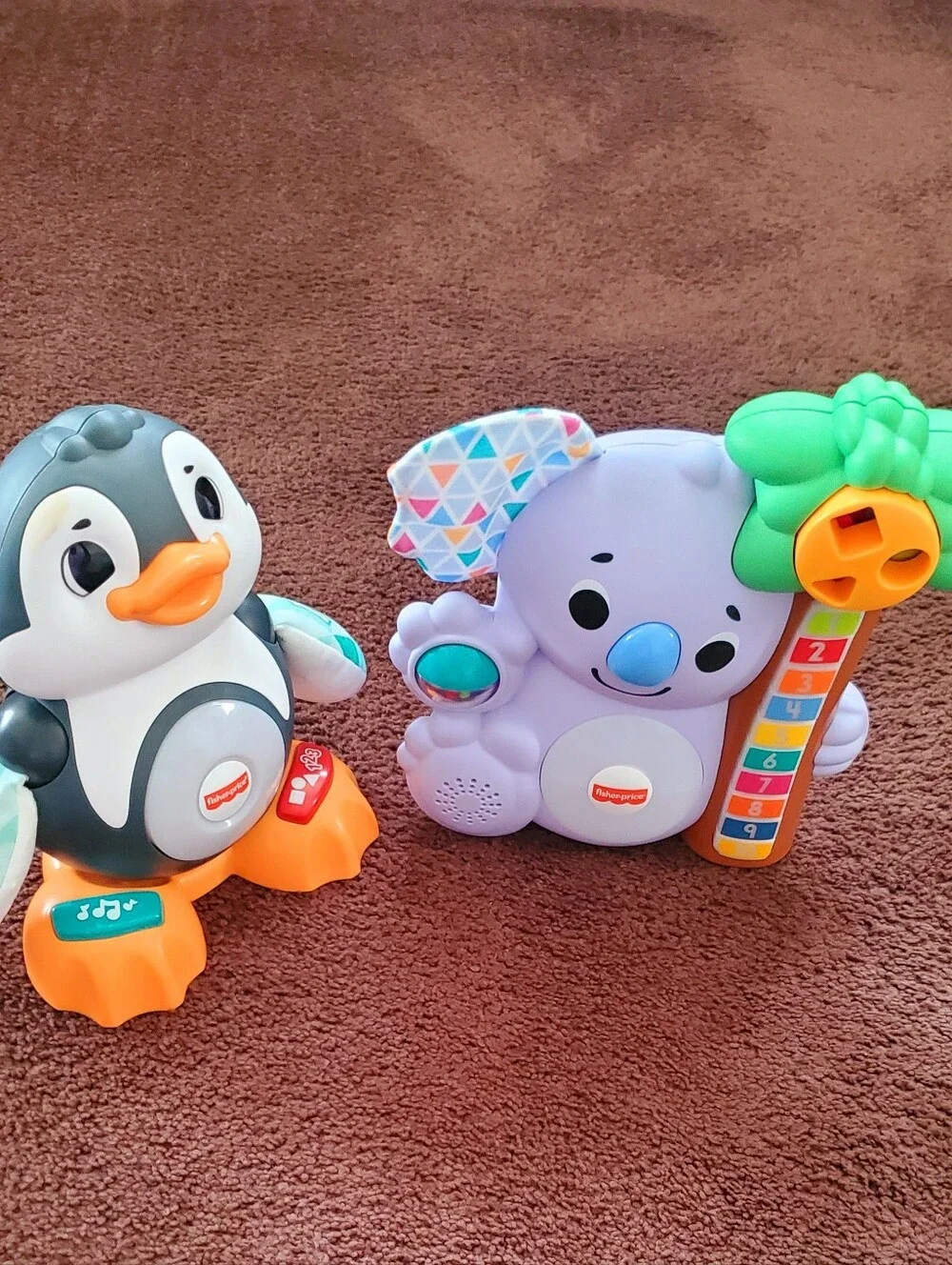 Fisher-Price Interactive Penguin & Koala Learning Linkamals Sings Lights Up